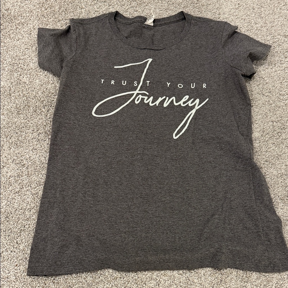 Trust Your Journey Graphic Tee - Dark Heather Gray